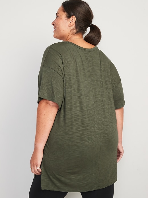 Image number 8 showing, Oversized Luxe Slub-Knit Tunic T-Shirt for Women