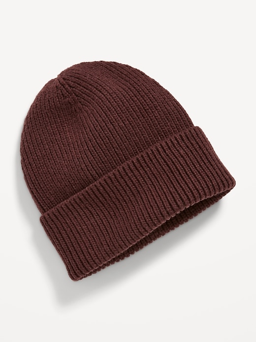 Unisex Rib Knitted Beanie - Plain Color Winter Hat Stretchable For Men & Women