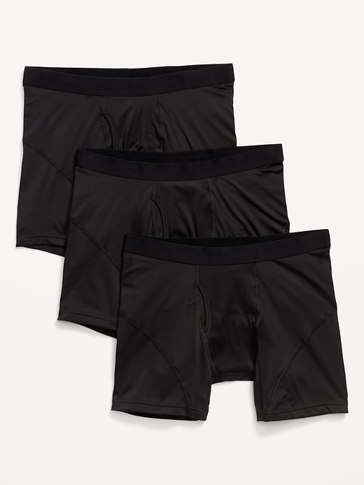 View large product image 1 of 1. Go-Dry Cool Performance Boxer-Briefs Underwear 3-Pack -- 5-inch inseam