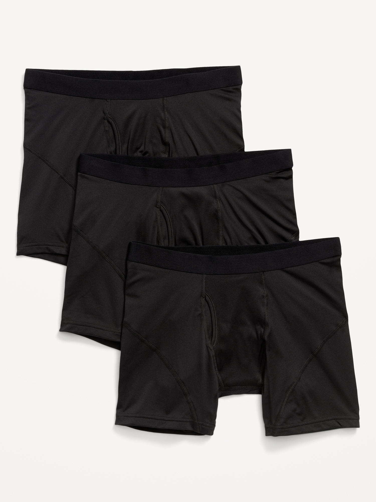 Old Navy Go-Dry Cool Performance Boxer-Briefs Underwear 3-Pack for Men -- 5-inch inseam black. 1