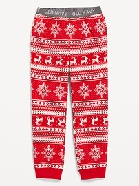 Patterned Microfleece Pajama Jogger Pants for Boys