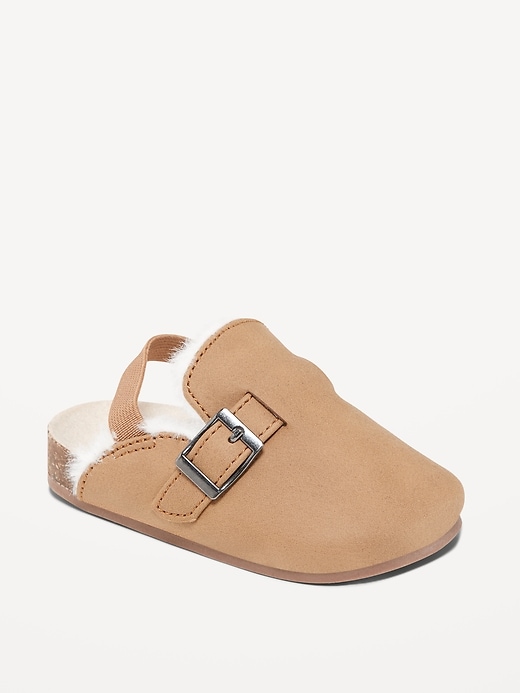 View large product image 1 of 4. Cozy Faux-Suede Clog Shoes for Baby