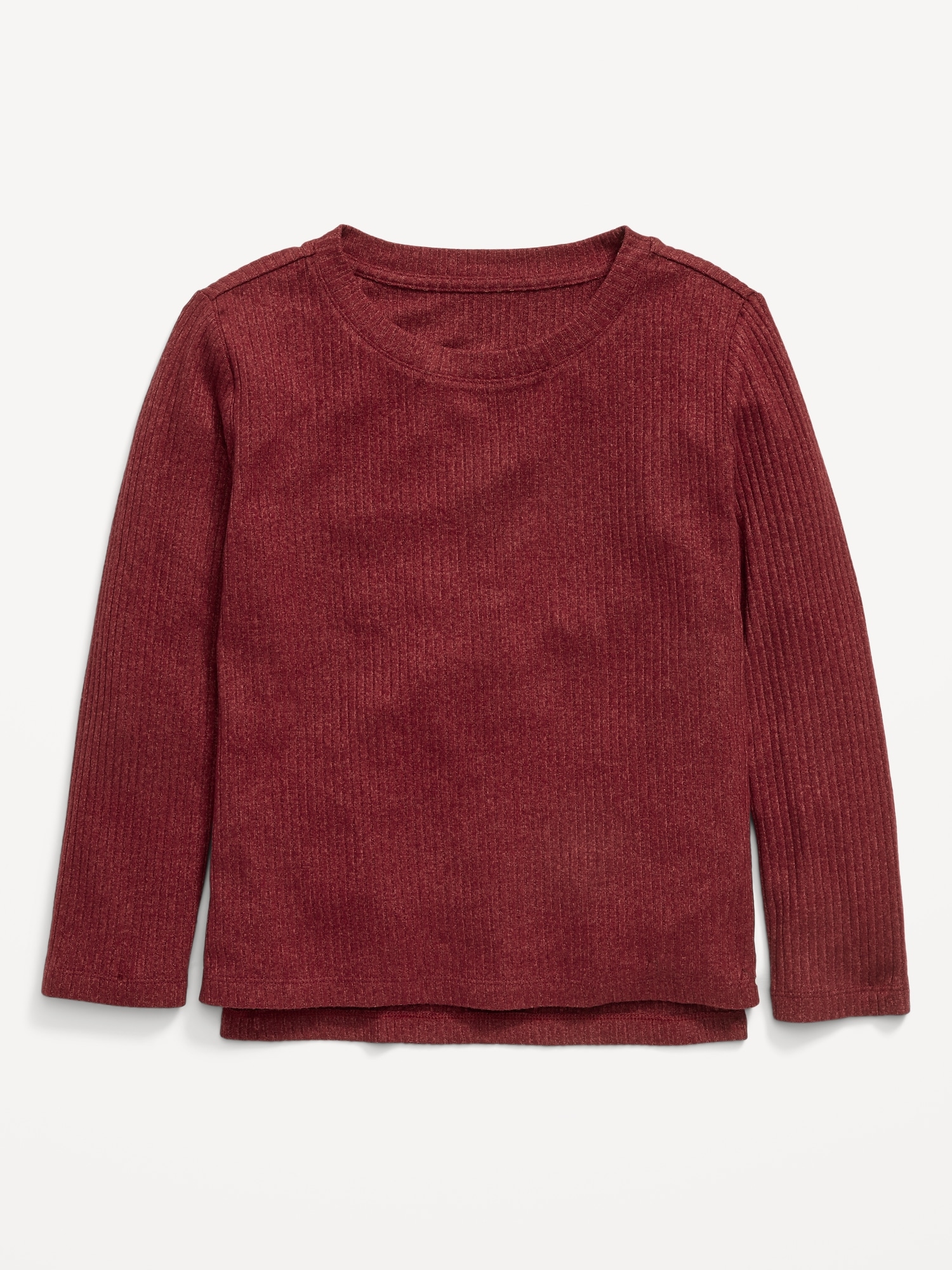 Old Navy Cozy-Knit Crew-Neck Hi-Lo Hem Top for Girls red. 1