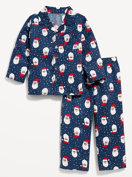View large product image 1 of 3. Unisex Matching Santa Claus Pajama Set for Toddler & Baby