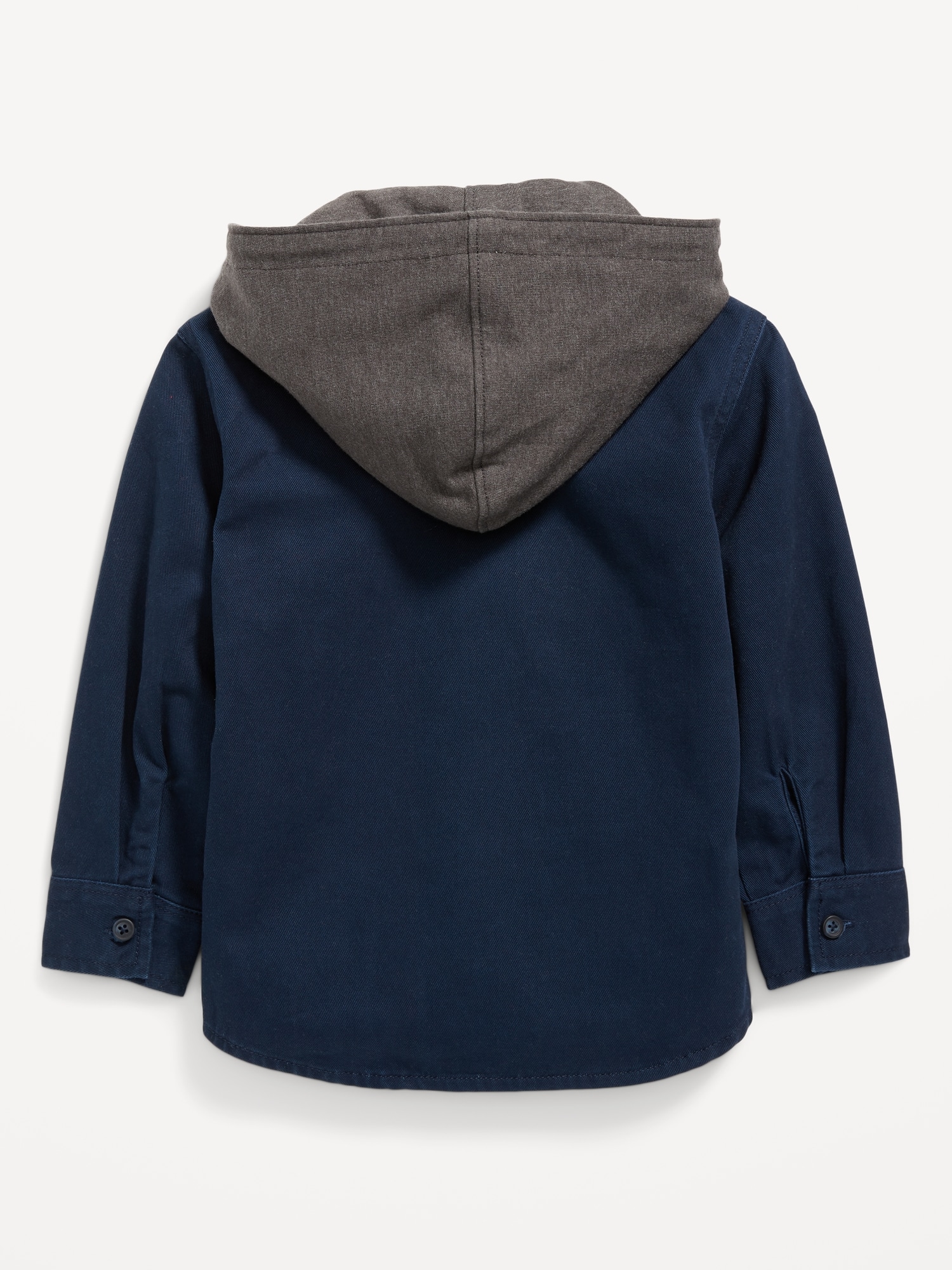 Hooded Button-Front Twill Shirt for Toddler Boys | Old Navy