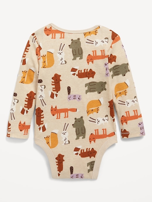 View large product image 2 of 2. Unisex Long-Sleeve Printed Bodysuit for Baby