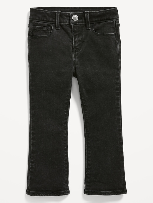 View large product image 1 of 2. Black-Wash Flare Jeans for Toddler Girls