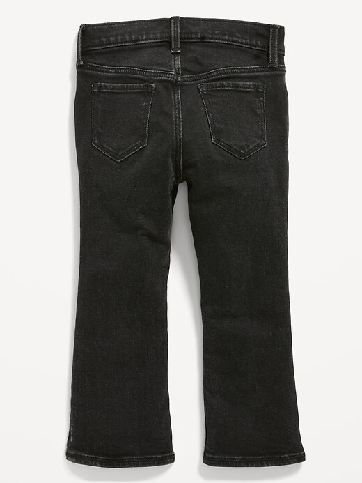 View large product image 2 of 2. Black-Wash Flare Jeans for Toddler Girls