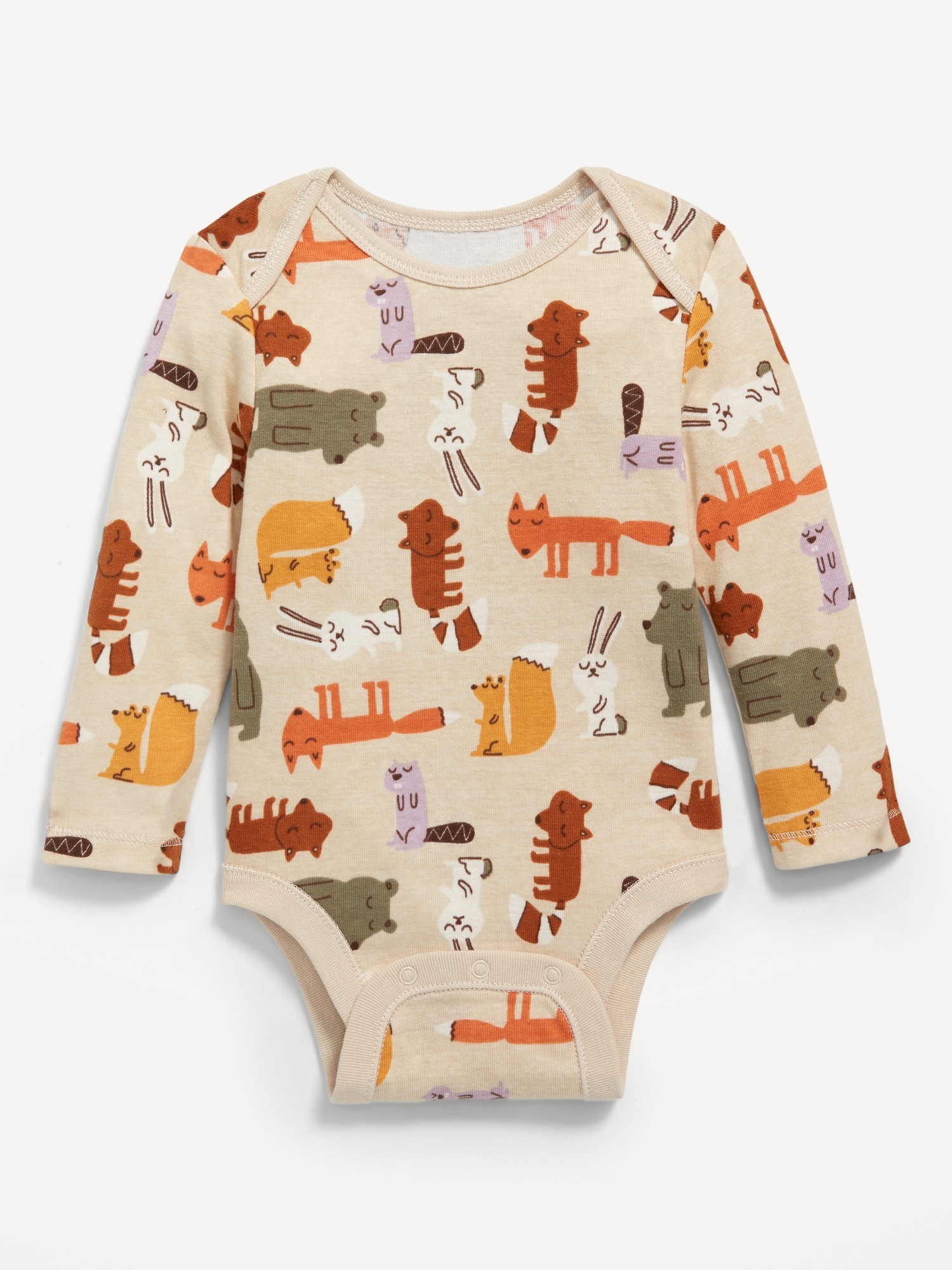 Unisex Long-Sleeve Printed Bodysuit for Baby | Old Navy