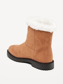 View large product image 3 of 3. Cozy Faux-Suede Faux-Fur Trim Boots for Girls