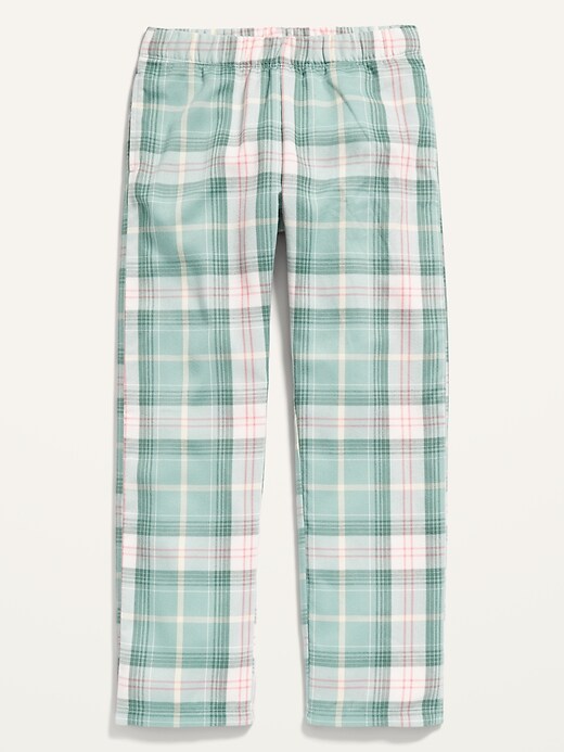 Old Navy Plaid Flannel Straight Pajama Pants for Girls. 3