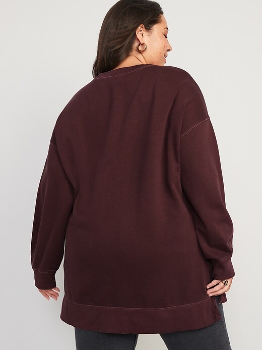Image number 8 showing, Oversized Boyfriend Garment-Dyed Tunic Sweatshirt