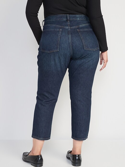 High-Waisted Button-Fly Slouchy Straight Cropped Jeans for Women | Old Navy