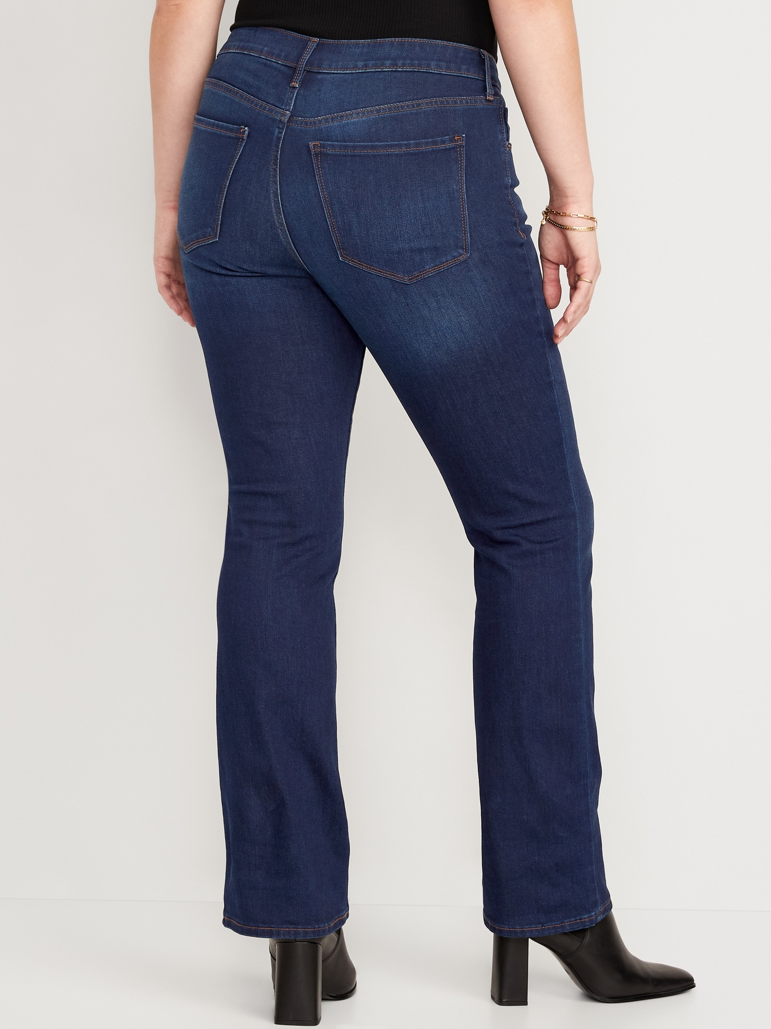 Women's Recover High Rise Bootcut Blue Jeans | Lands' End