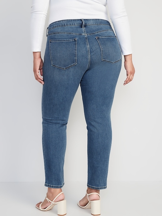 Image number 8 showing, Mid-Rise Power Slim Straight Jeans for Women