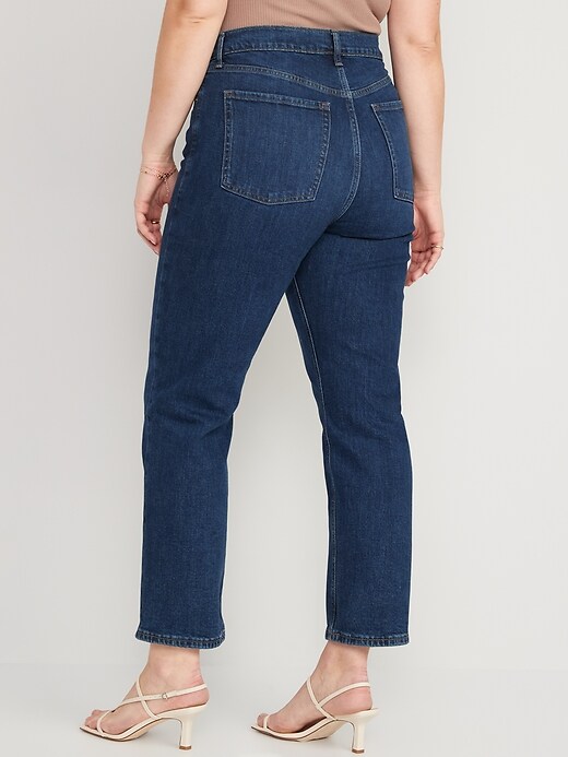 Image number 6 showing, Extra High-Waisted Button-Fly Sky-Hi Straight Jeans for Women