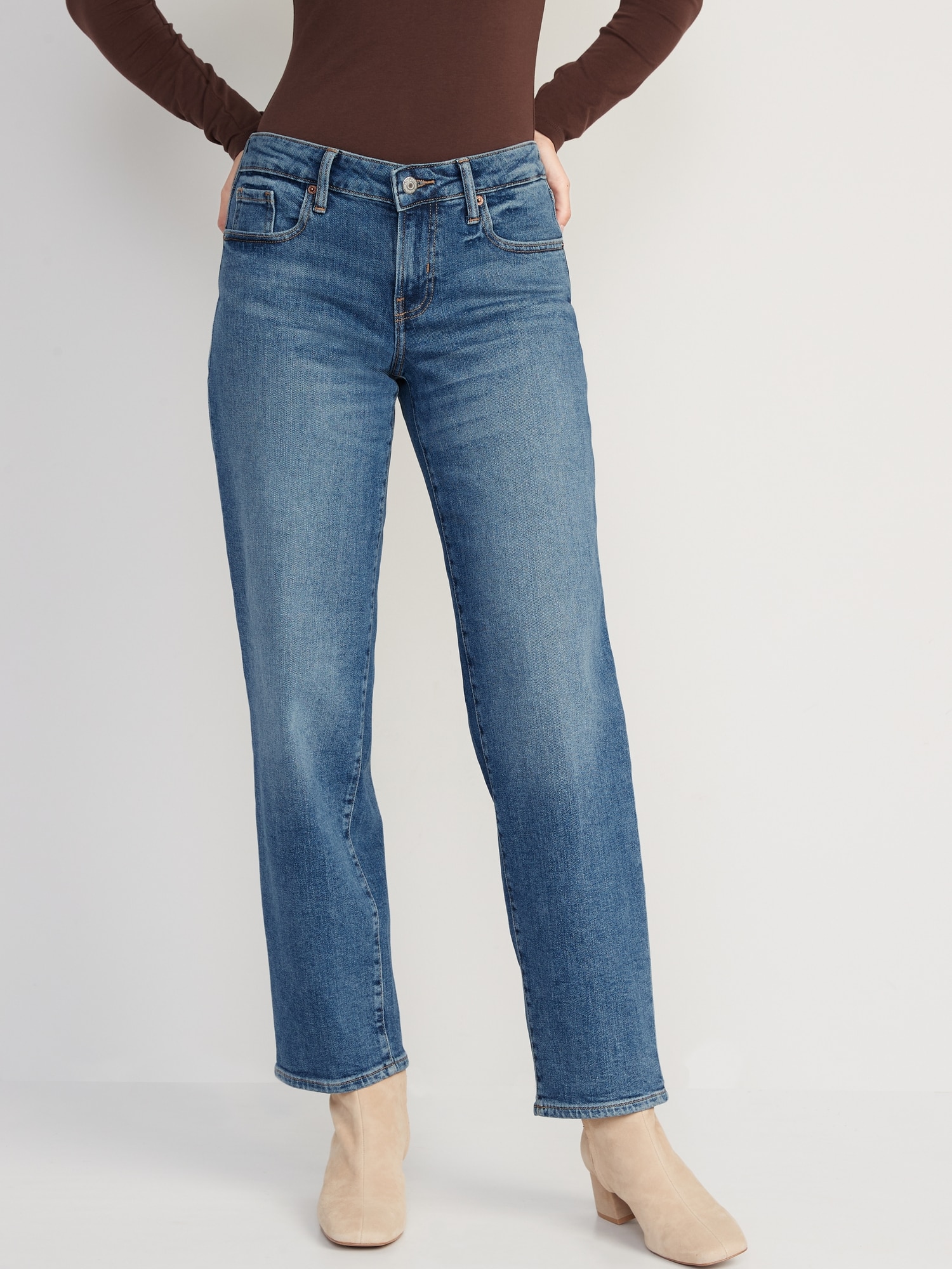 Old Navy Low-Rise OG Loose Jeans for Women blue. 1