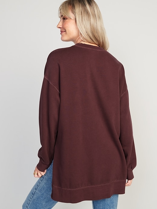 Image number 2 showing, Oversized Boyfriend Garment-Dyed Tunic Sweatshirt