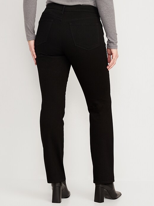 Image number 6 showing, Mid-Rise Kicker Boot-Cut Black Jeans for Women