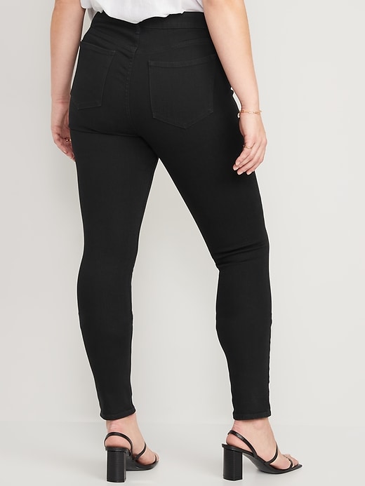 Image number 6 showing, High-Waisted Wow Black Super-Skinny Jeans for Women