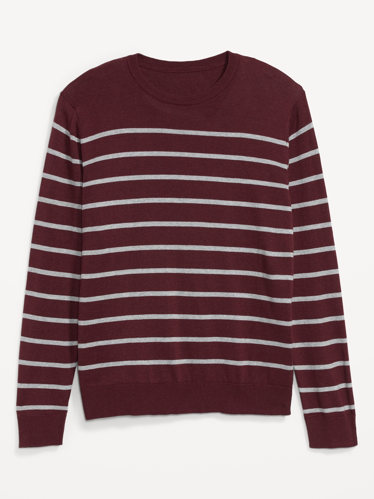 Old Navy Striped Crew-Neck Sweater for Men red. 1