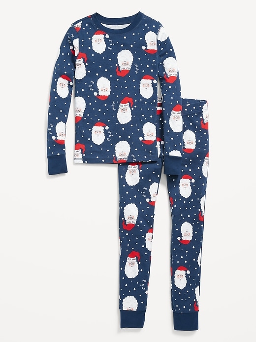 View large product image 2 of 4. Matching Santa Claus Gender-Neutral Snug-Fit Pajamas for Kids
