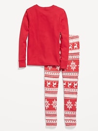 View large product image 3 of 4. Gender-Neutral Holiday Matching Snug-Fit Pajama Set for Kids