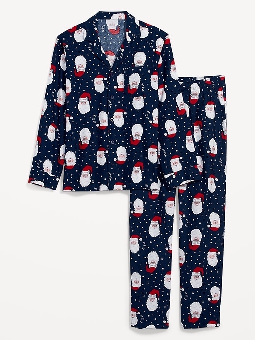View large product image 2 of 3. Matching Holiday Print Flannel Pajamas Set