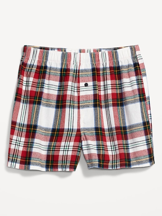 Old Navy Matching Printed Flannel Pajama Boxer Shorts for Men -- 3.75-inch inseam. 1