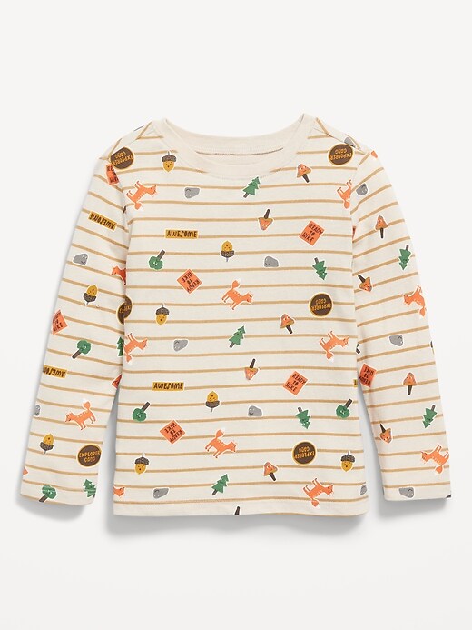 View large product image 1 of 1. Unisex Long-Sleeve Printed T-Shirt for Toddler