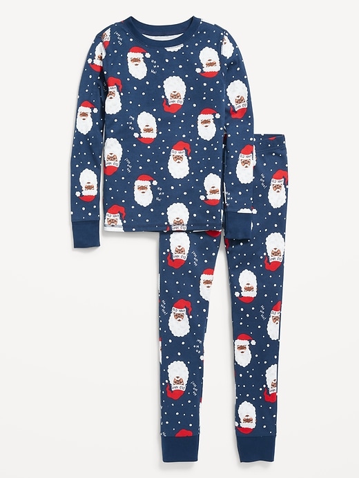 View large product image 2 of 4. Matching Santa Claus Gender-Neutral Snug-Fit Pajamas for Kids