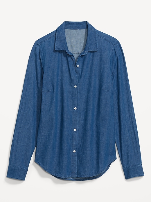Image number 4 showing, Chambray Classic Button-Front Shirt