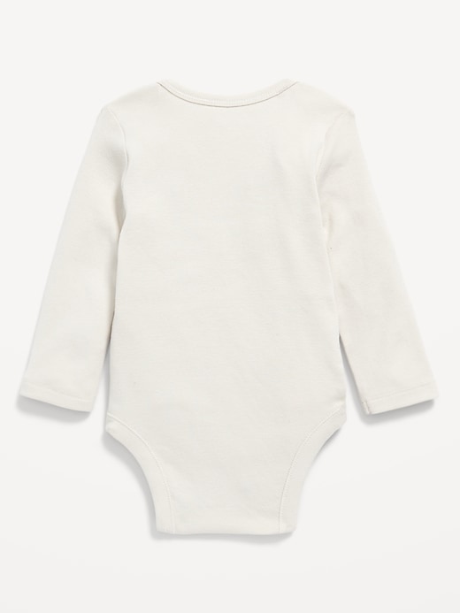 View large product image 2 of 2. Unisex Long-Sleeve Thanksgiving-Graphic Bodysuit for Baby