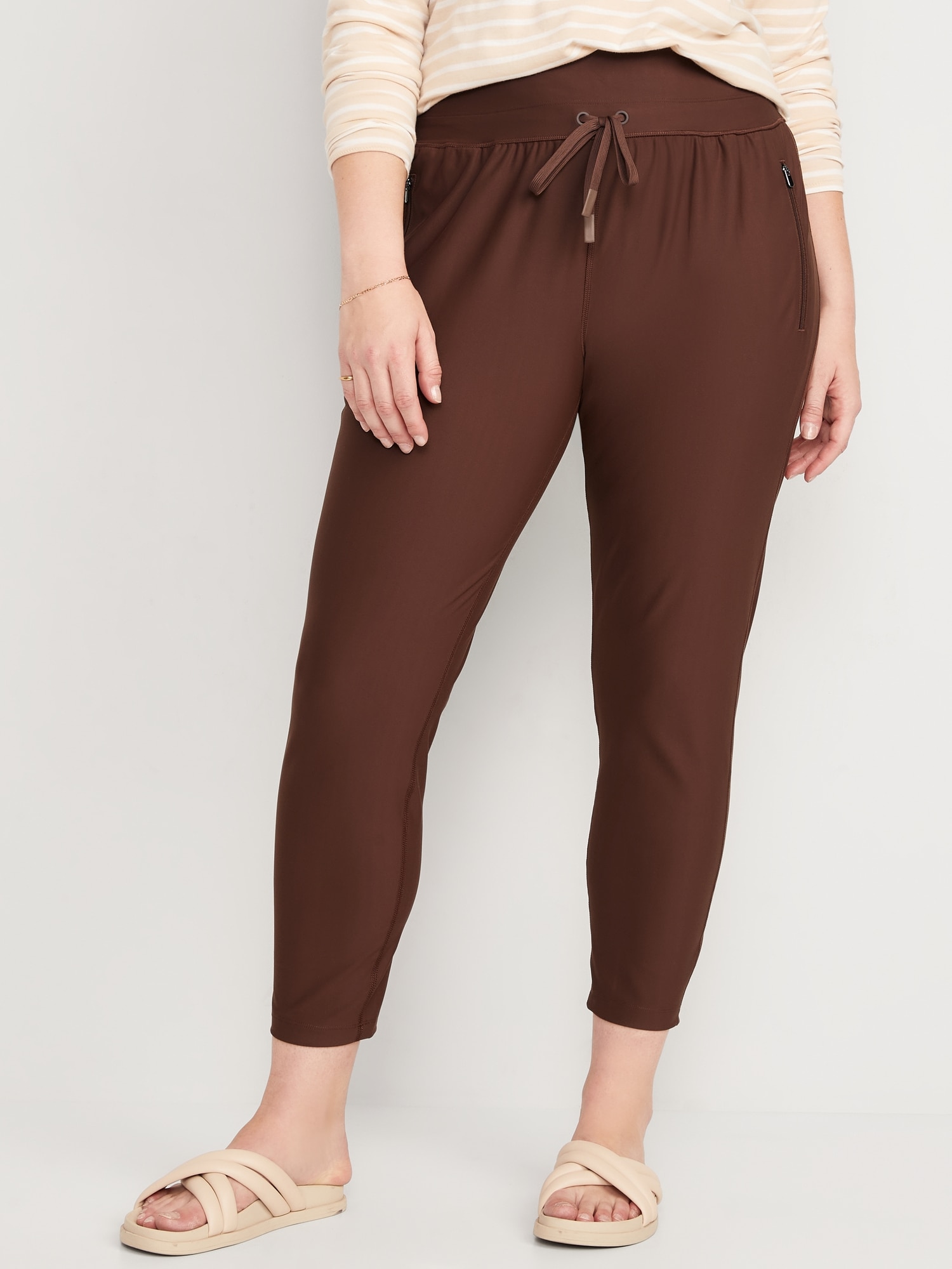 High-Waisted Twill Jogger Pants for Women, Old Navy