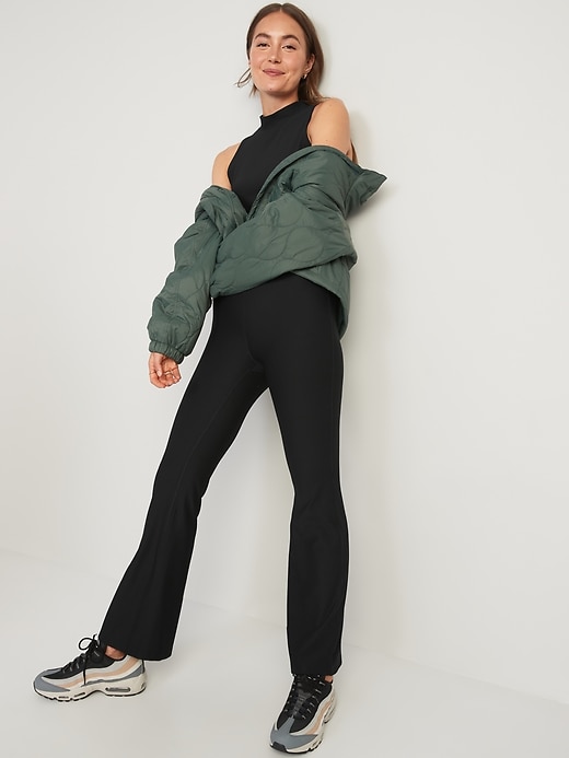 Image number 3 showing, Extra High-Waisted PowerSoft Rib-Knit Flare Pants