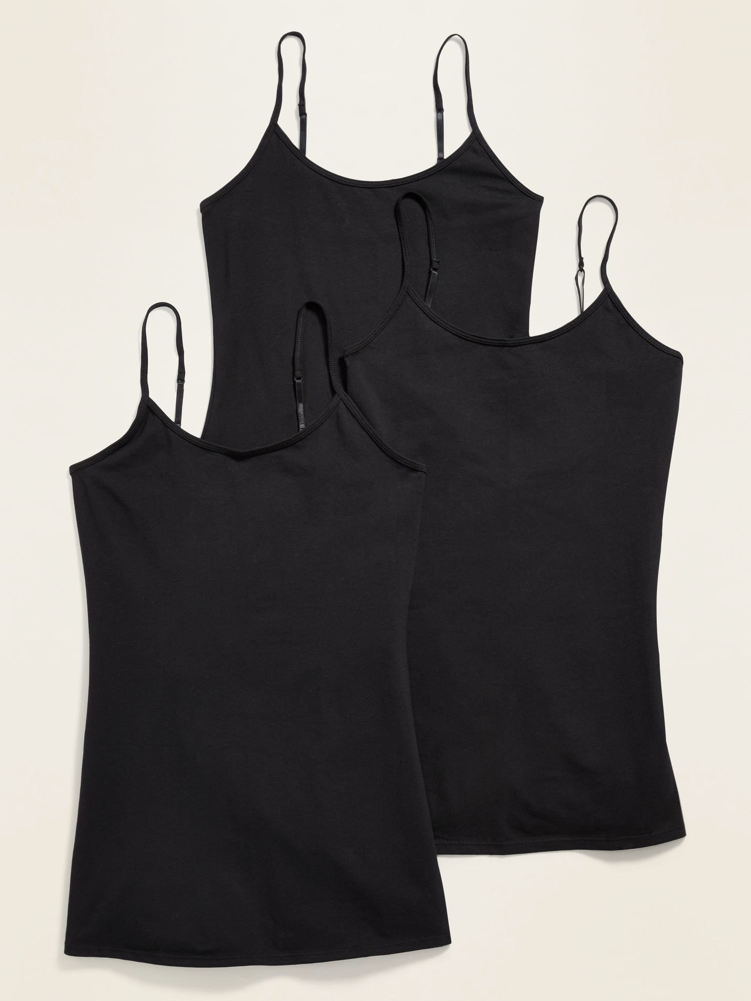 Old Navy First-Layer Tunic Cami 3-Pack for Women black. 1