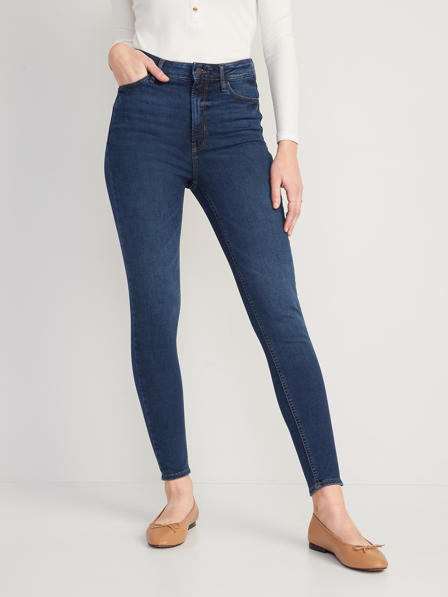 FitsYou Extra High Waisted Rockstar Super Skinny Jeans Old Navy