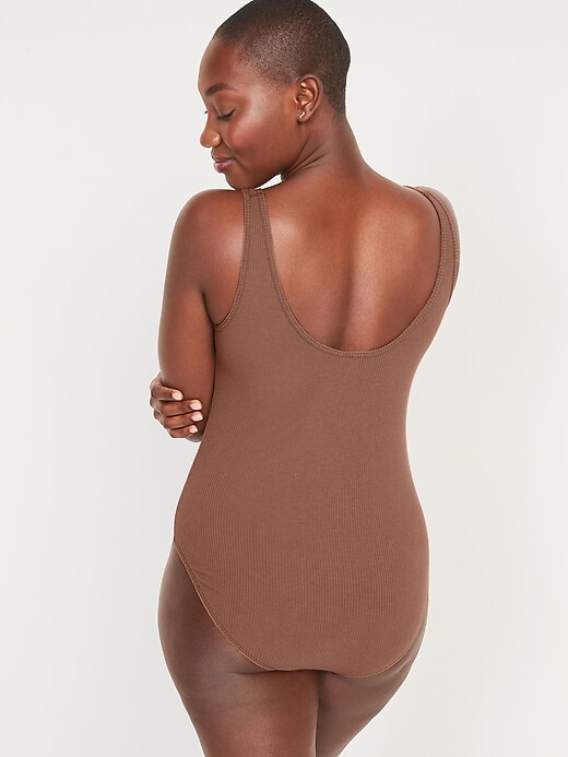 Image number 5 showing, Rib-Knit Cotton-Blend Bodysuit for Women