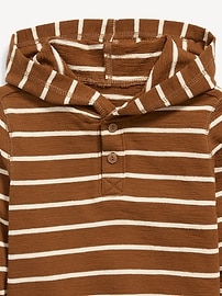 View large product image 3 of 3. Textured-Knit Striped Henley Hoodie for Toddler Boys