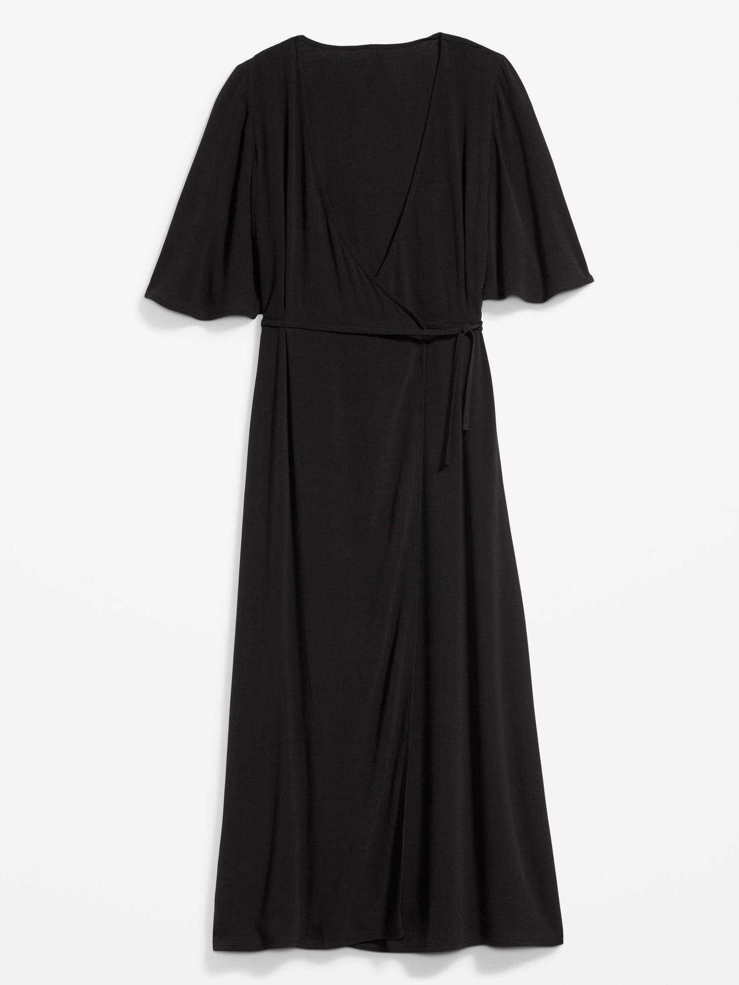 Waist-Defined Flutter-Sleeve Midi Wrap Dress for Women | Old Navy
