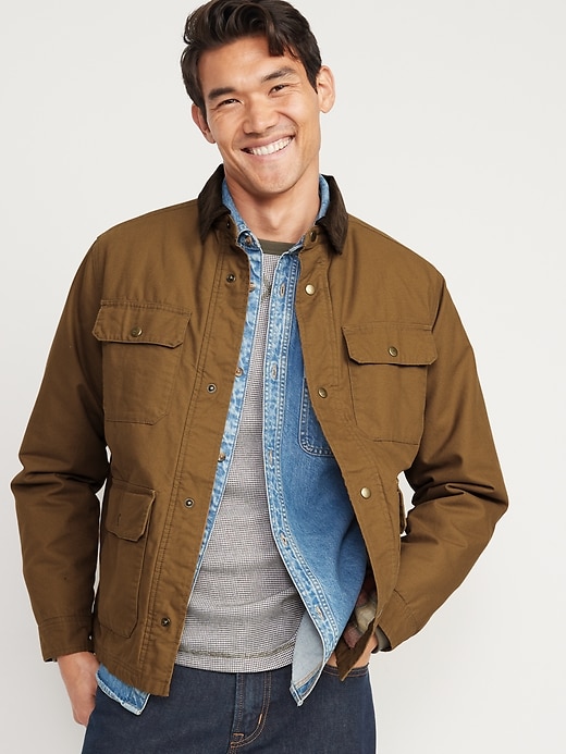 Image number 1 showing, Canvas Cozy-Lined Barn Coat for Men