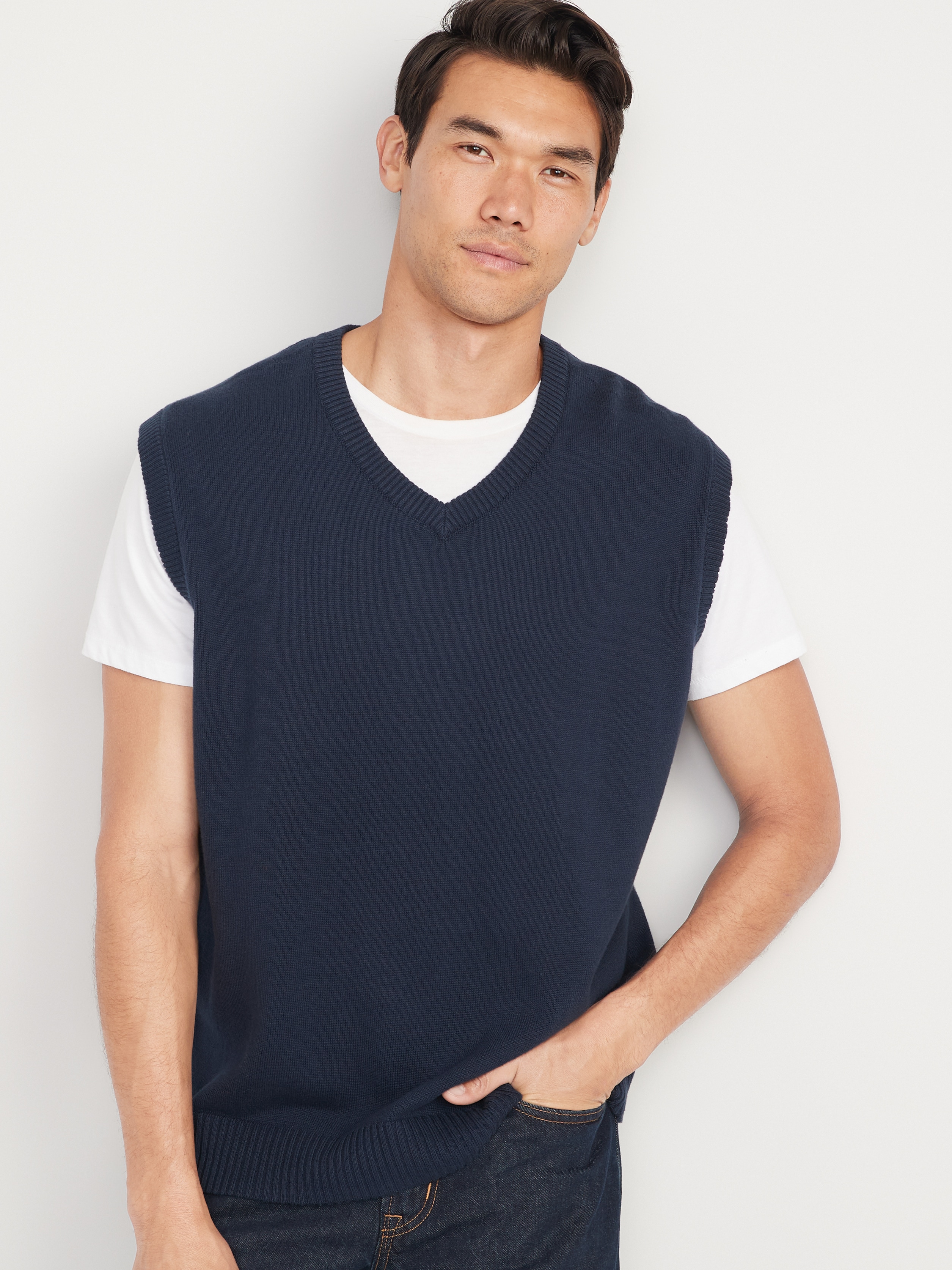 メンズウェア made in USA MELROSE Vneck sweat vest メンズウェア made in USA MELROSE Vneck sweat vest Amazon.com