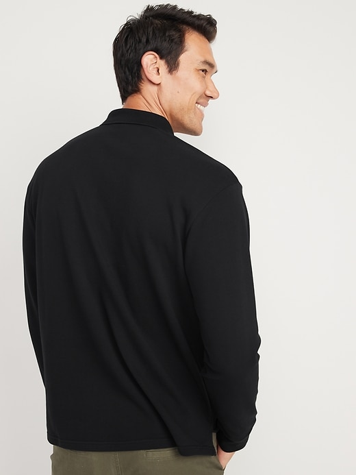 View large product image 2 of 4. Long-Sleeve Classic Fit Pique Polo