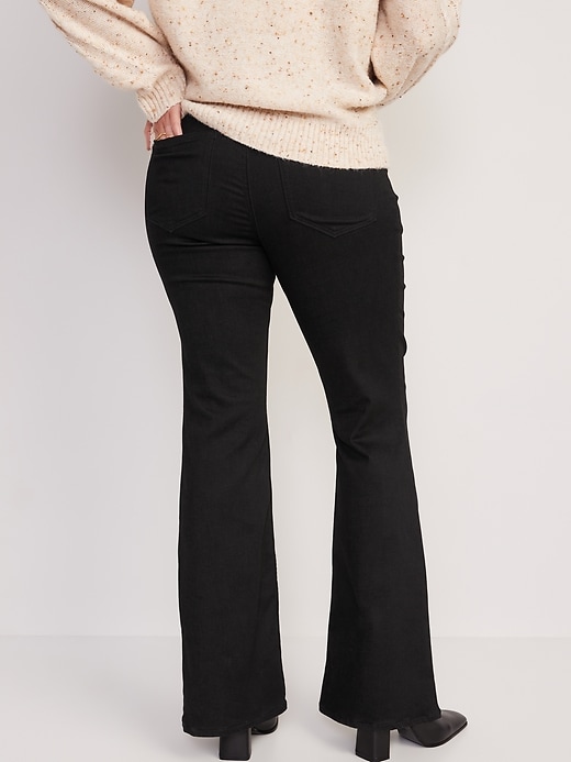 Image number 2 showing, Maternity FitsYou 3-Sizes-in-1 Premium Full Panel Black Flare Jeans