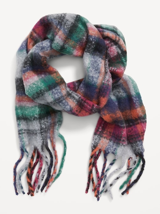 View large product image 2 of 2. Cozy Soft-Brushed Patterned Scarf for Women