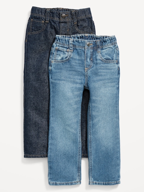 Unisex Wow Straight Pull-On Jeans 2-Pack for Toddler - Multi Bottom