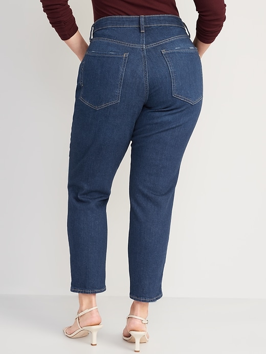 Image number 6 showing, Curvy High-Waisted OG Straight Ripped Ankle Jeans for Women