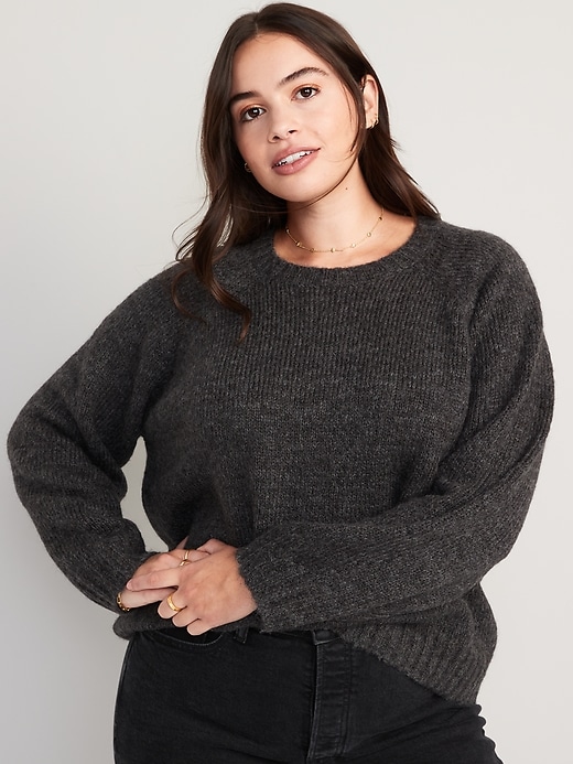 Image number 5 showing, Heathered Cozy Shaker-Stitch Pullover Sweater