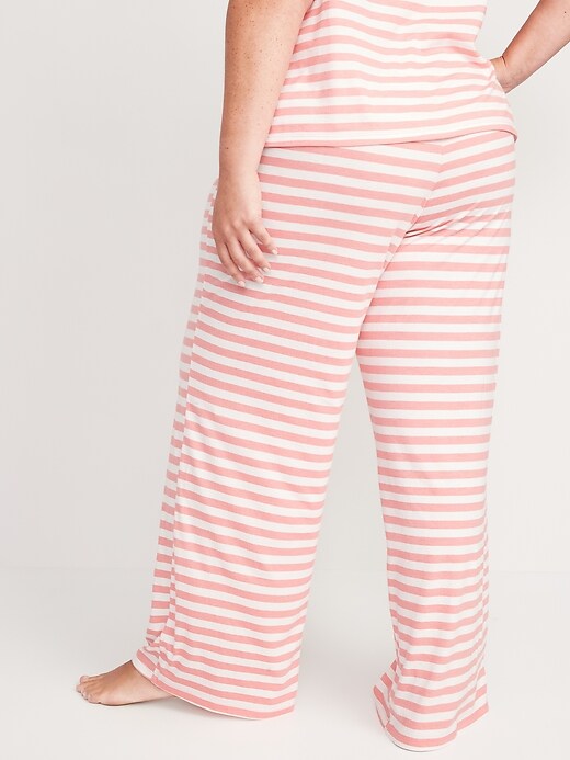 Image number 8 showing, High-Waisted Sunday Sleep Wide-Leg Pajama Pants