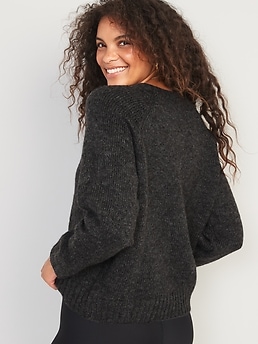 Heathered Cozy Shaker-Stitch Pullover Sweater for Women | Old Navy